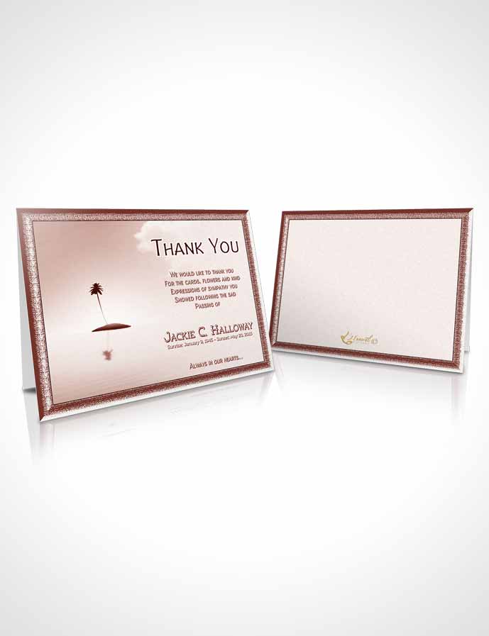 Funeral Thank You Card Template Up in the Strawberry Sky