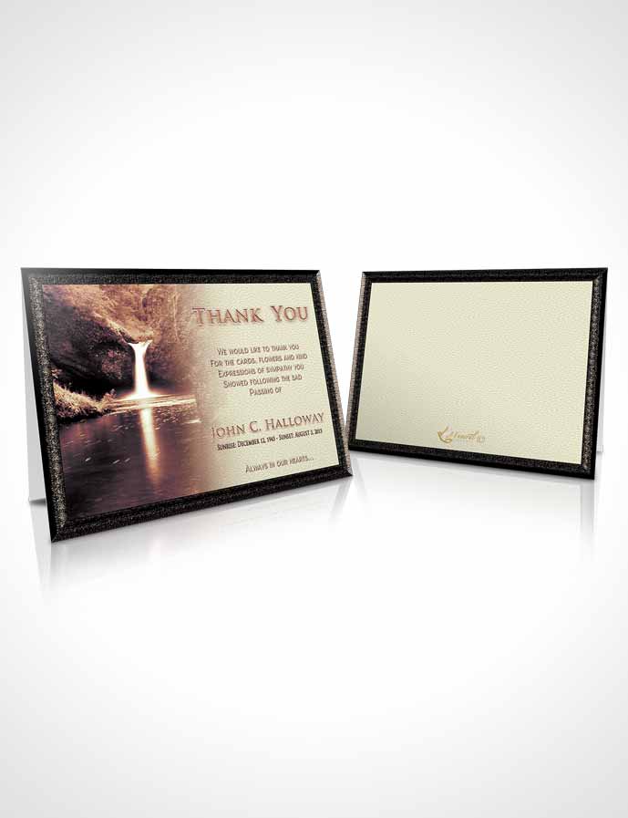 Funeral Thank You Card Template Vintage Forest Magic