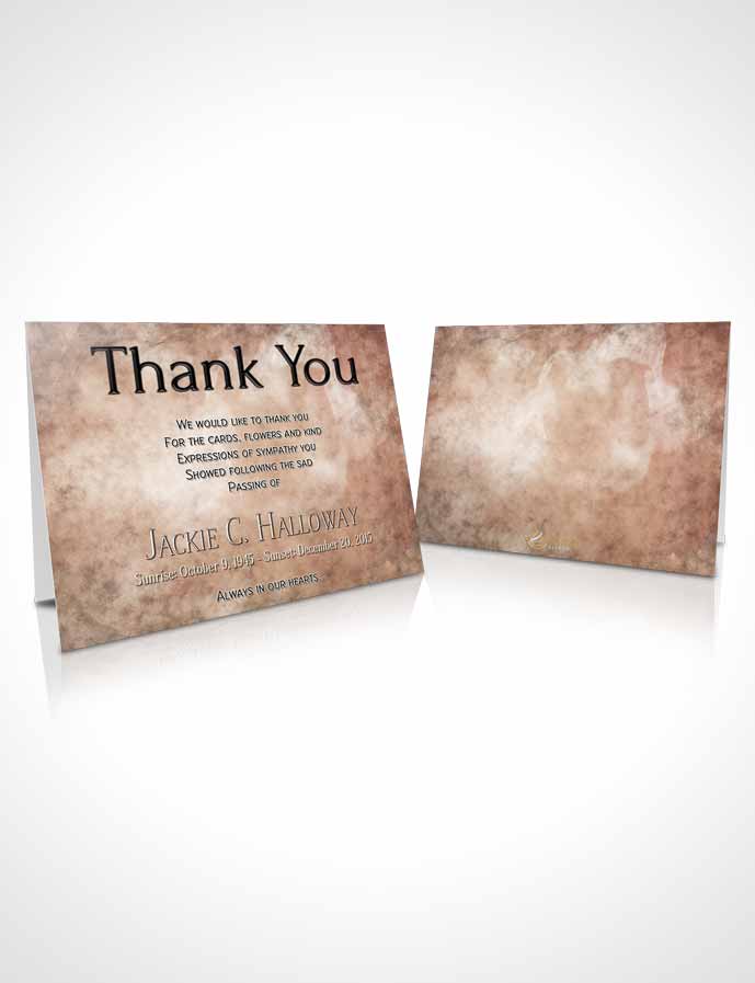 Funeral Thank You Card Template Vintage Harmonics
