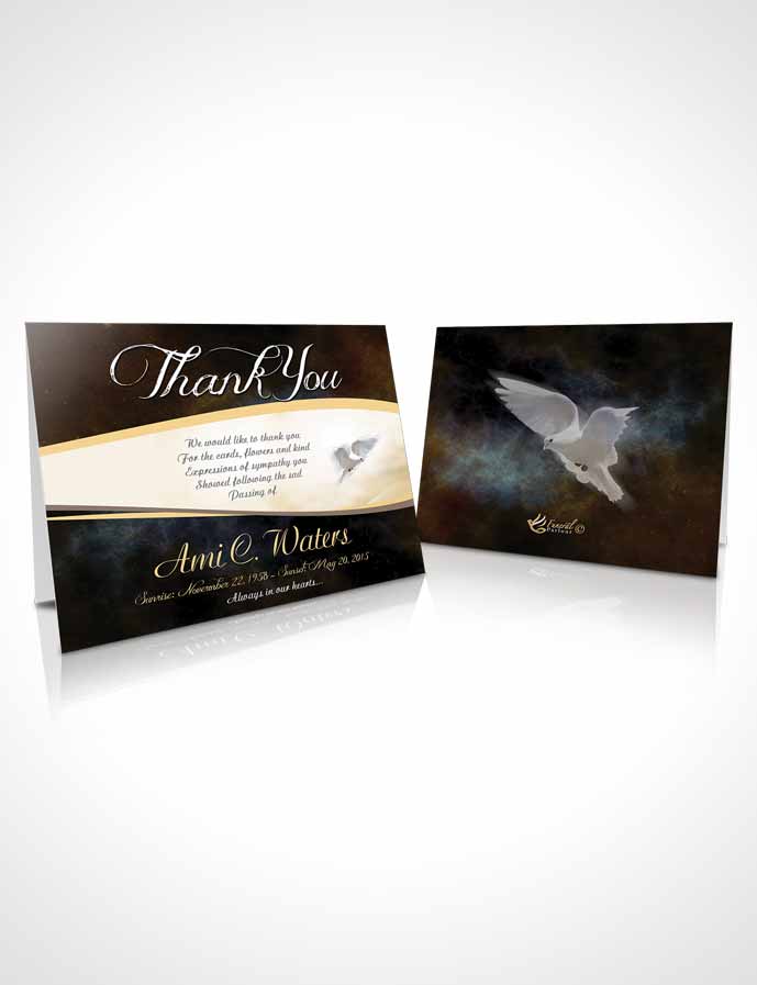 Funeral Thank You Card Template Vintage Paradise