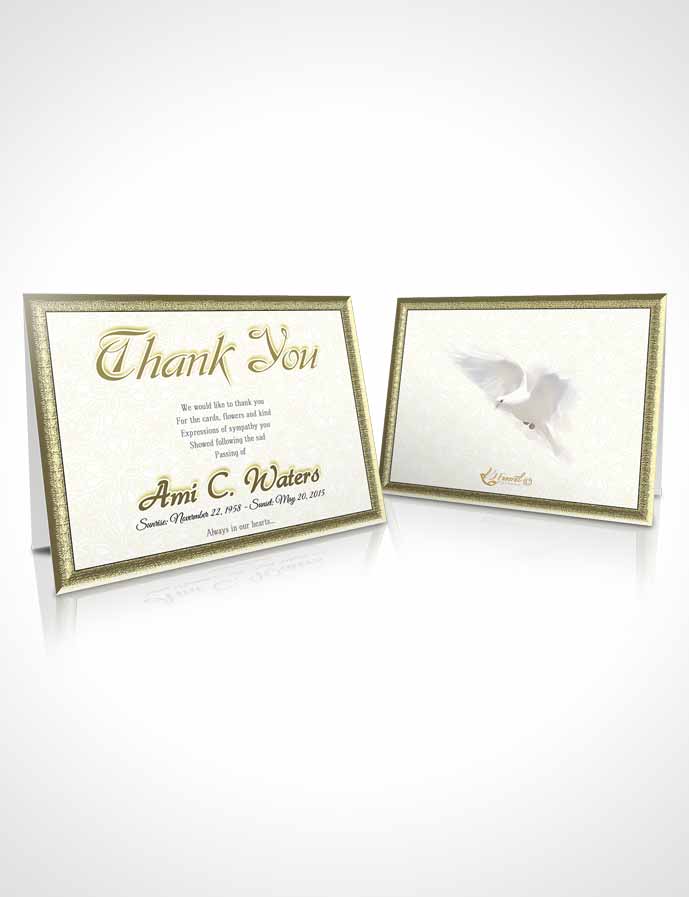 Funeral Thank You Card Template Vintage Purity