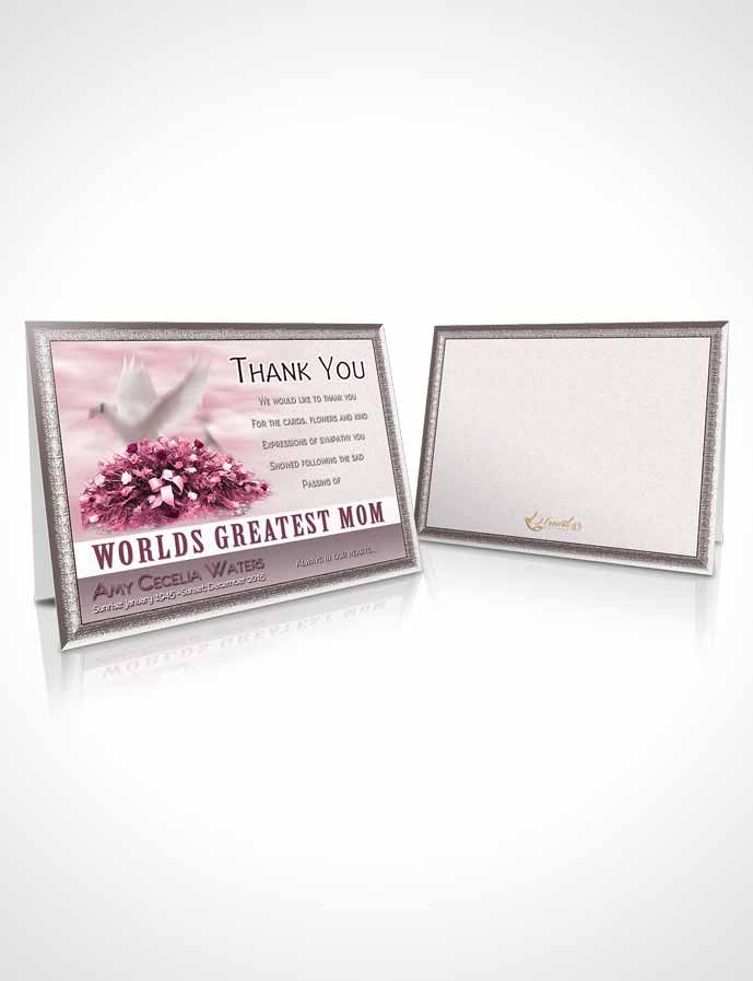 Funeral Thank You Card Template Worlds Greatest Tranquil Mom