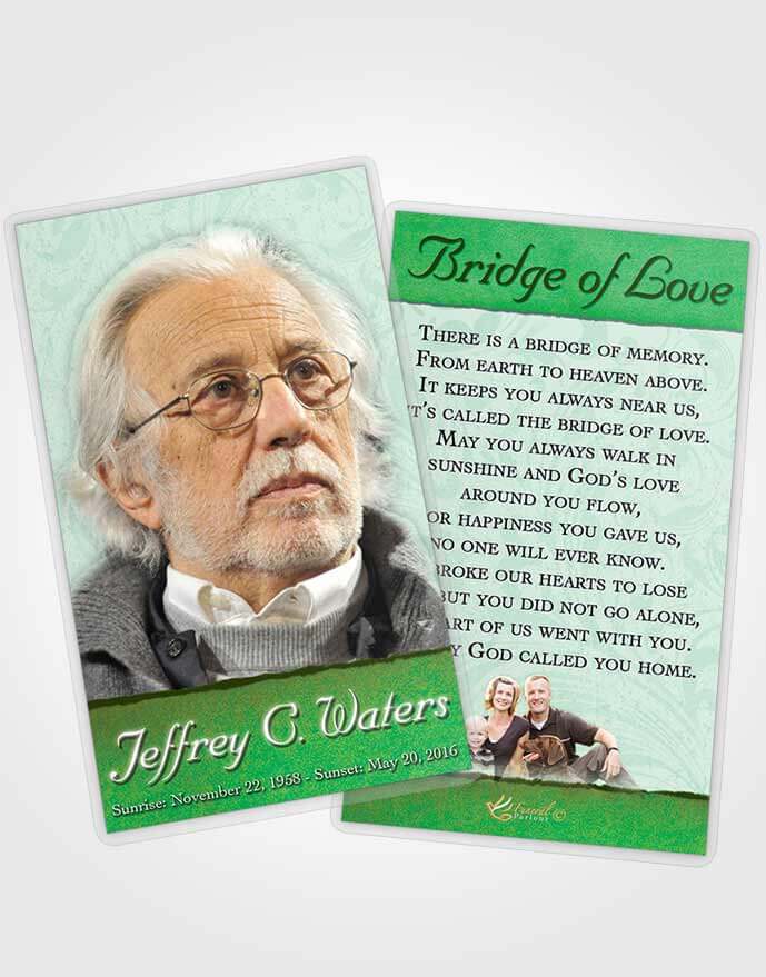 Funeral Prayer Card Template Forest Destiny