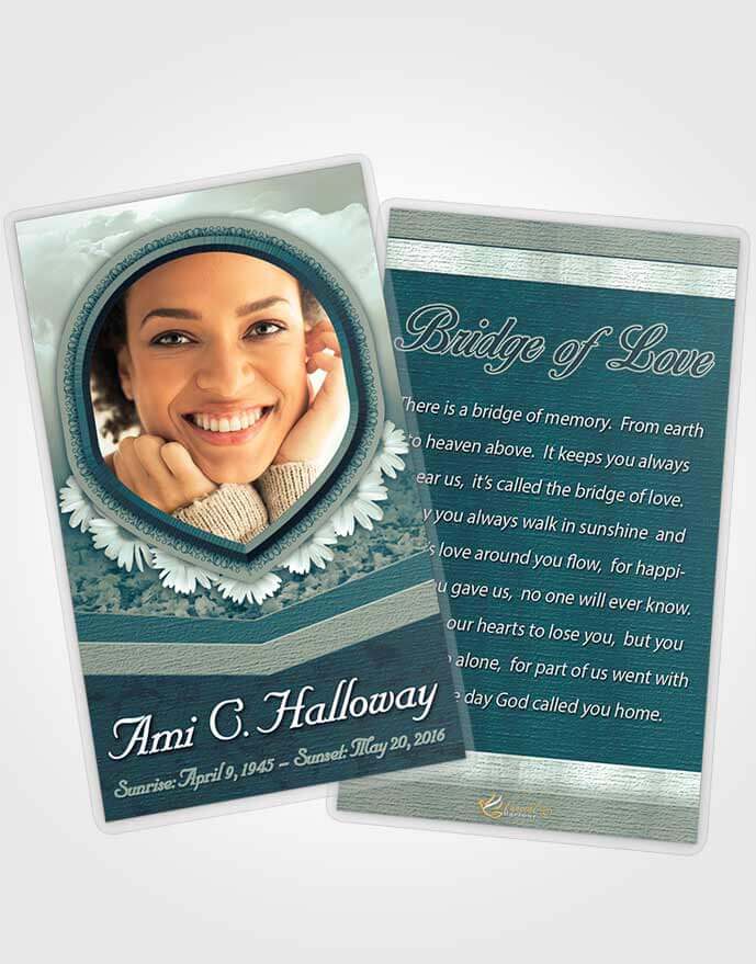 Funeral Prayer Card Template Laughing Splendor