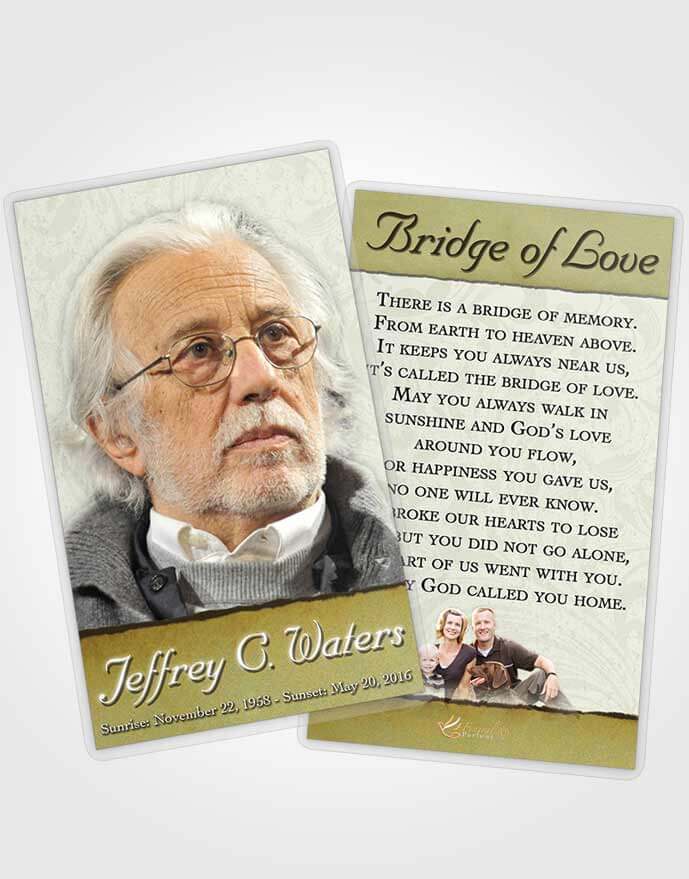 Funeral Prayer Card Template Loving Destiny