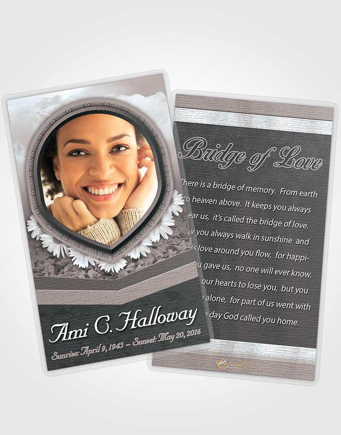 Funeral Prayer Card Template Softening Splendor