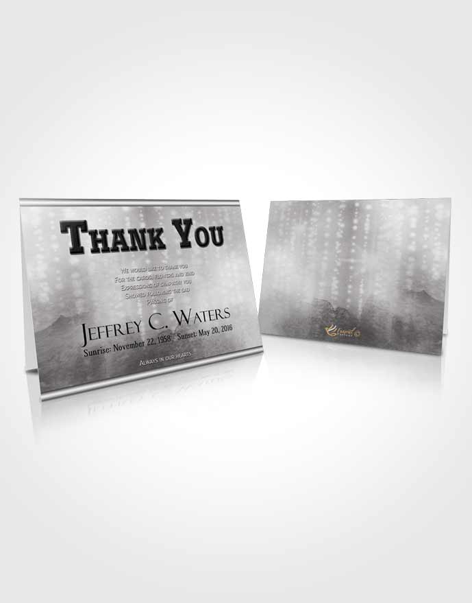 Funeral Thank You Card Template Black and White Timeless Love