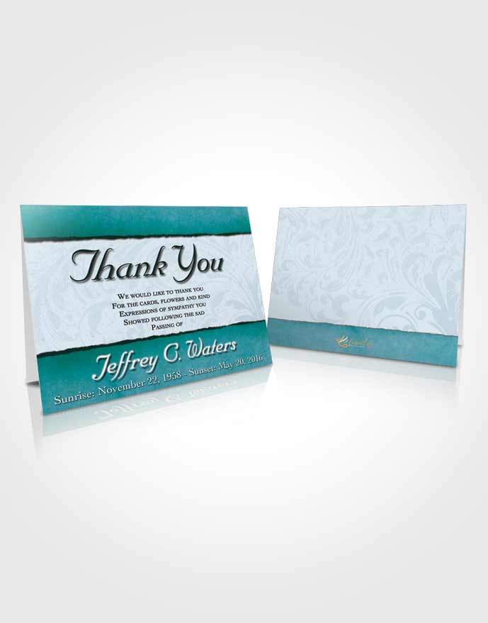 Funeral Thank You Card Template Coral Destiny