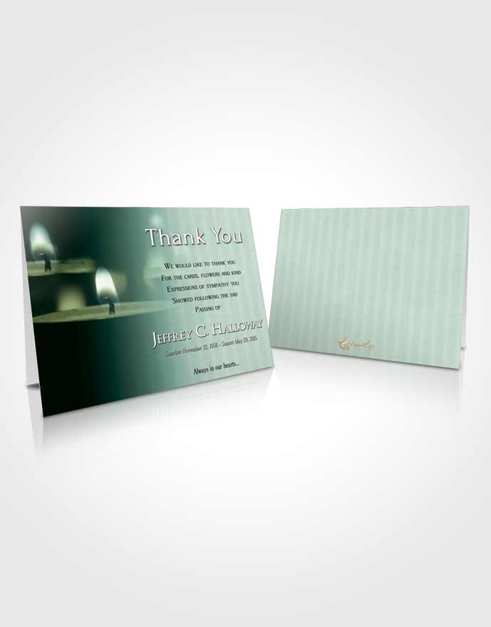 Funeral Thank You Card Template Deep Forest Candle Light
