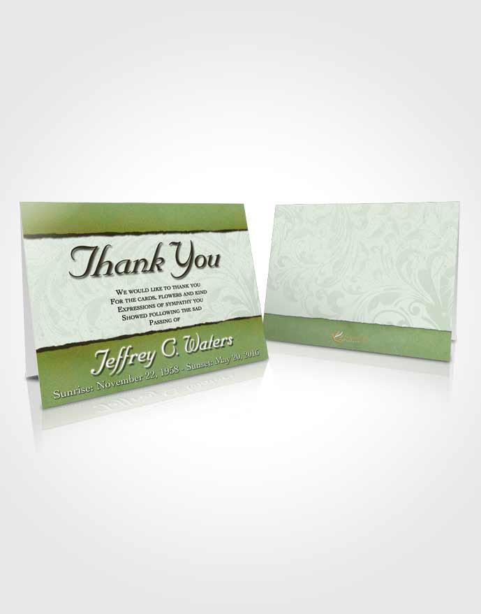 Funeral Thank You Card Template Emerald Destiny