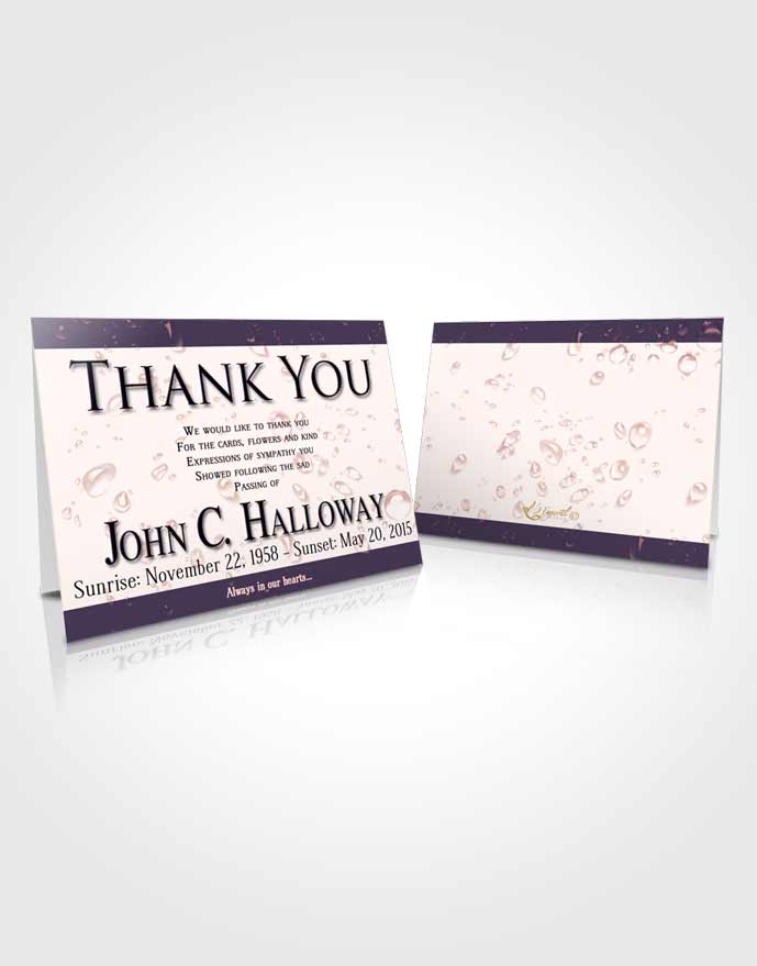 Funeral Thank You Card Template Evening Enchantment