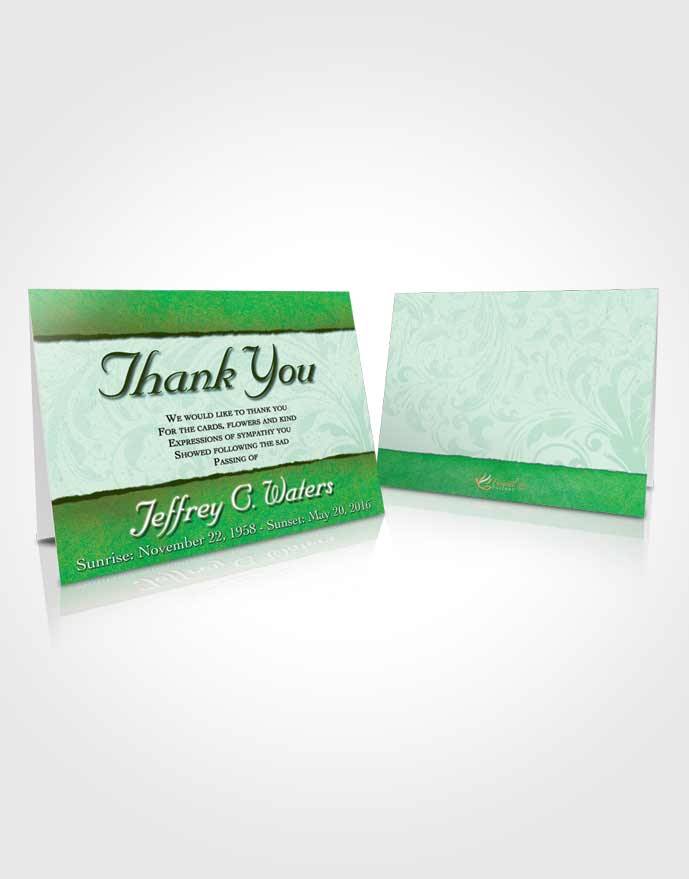 Funeral Thank You Card Template Forest Destiny
