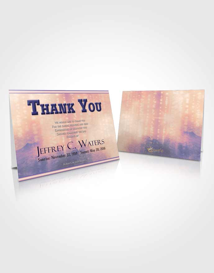 Funeral Thank You Card Template Lavender Bliss Timeless Love