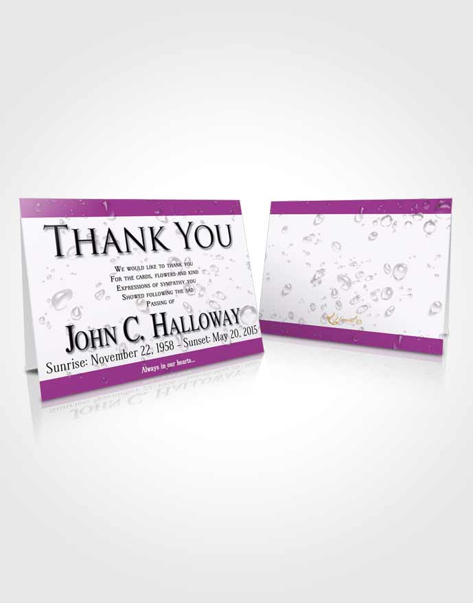 Funeral Thank You Card Template Lavender Enchantment