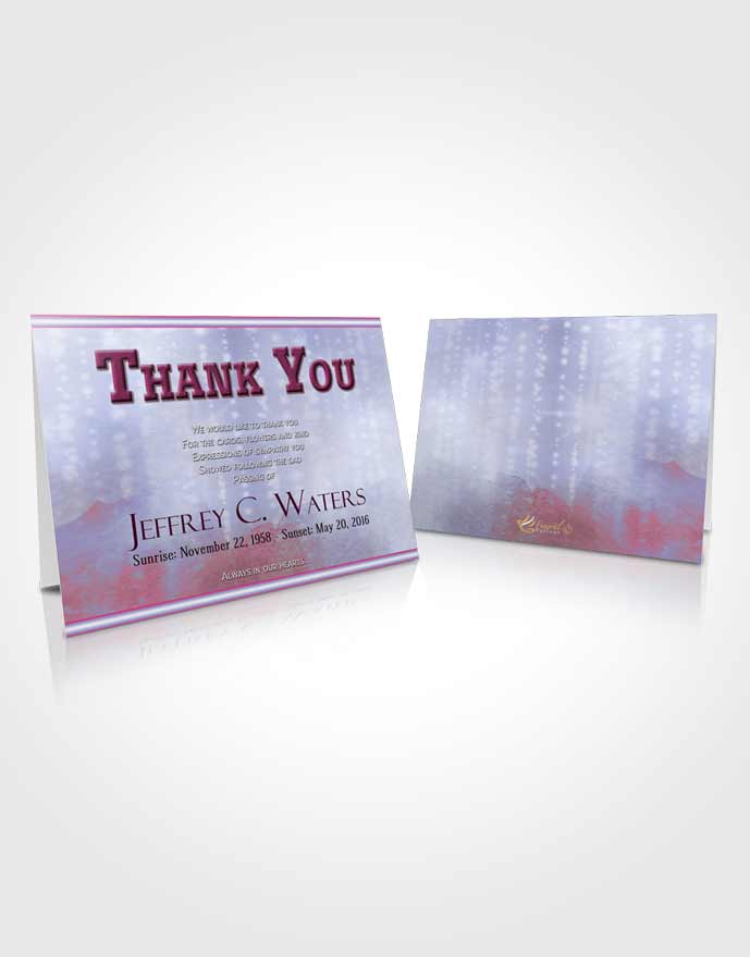 Funeral Thank You Card Template Lavender Sunrise Timeless Love