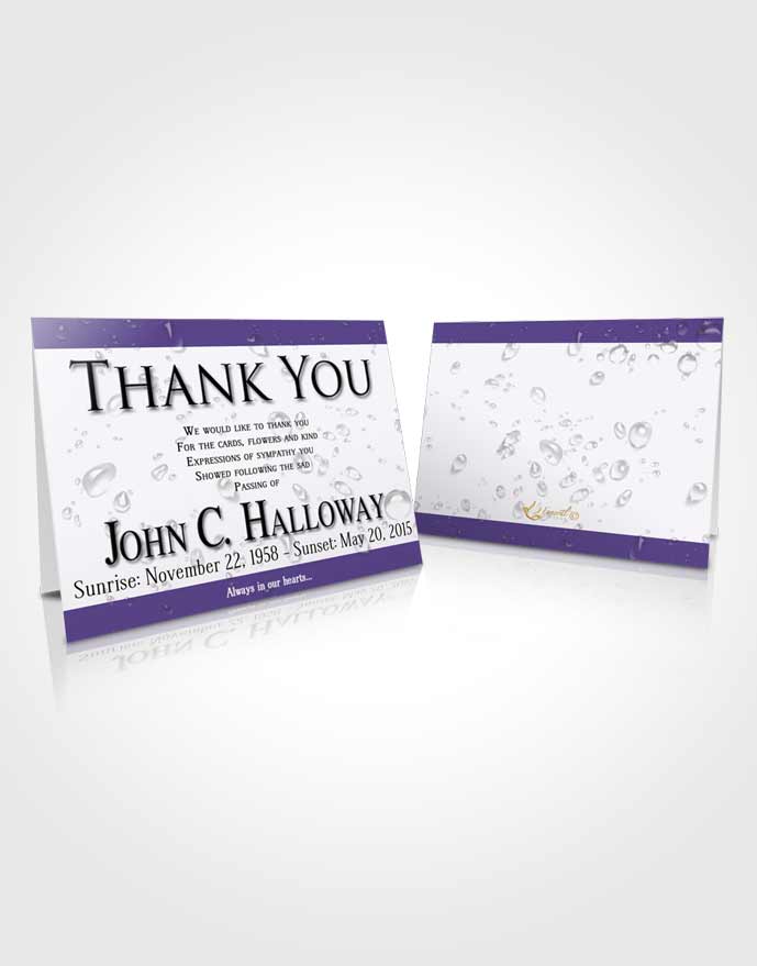 Funeral Thank You Card Template Misty Enchantment