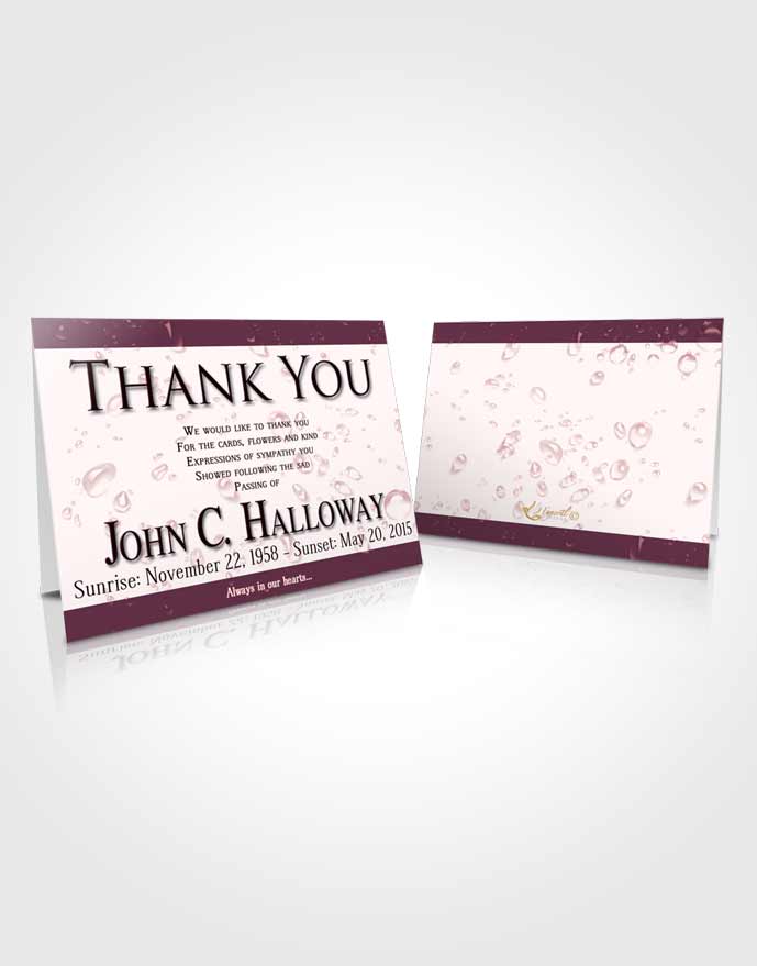 Funeral Thank You Card Template Morning Enchantment