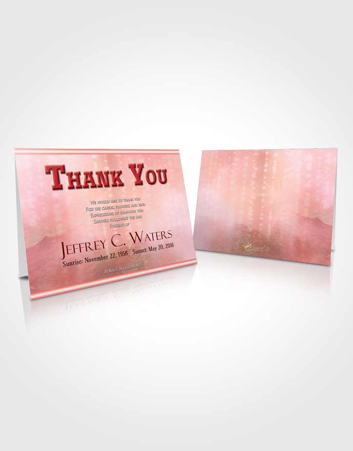 Funeral Thank You Card Template Rosy Blossom Timeless Love
