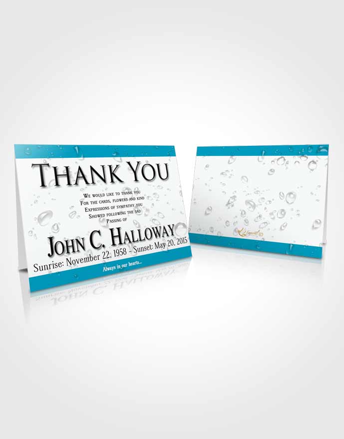 Funeral Thank You Card Template Sparkling Enchantment