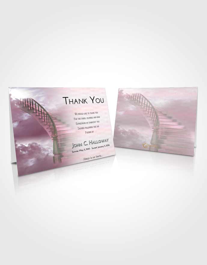 Funeral Thank You Card Template Stairway to Heaven Divinity
