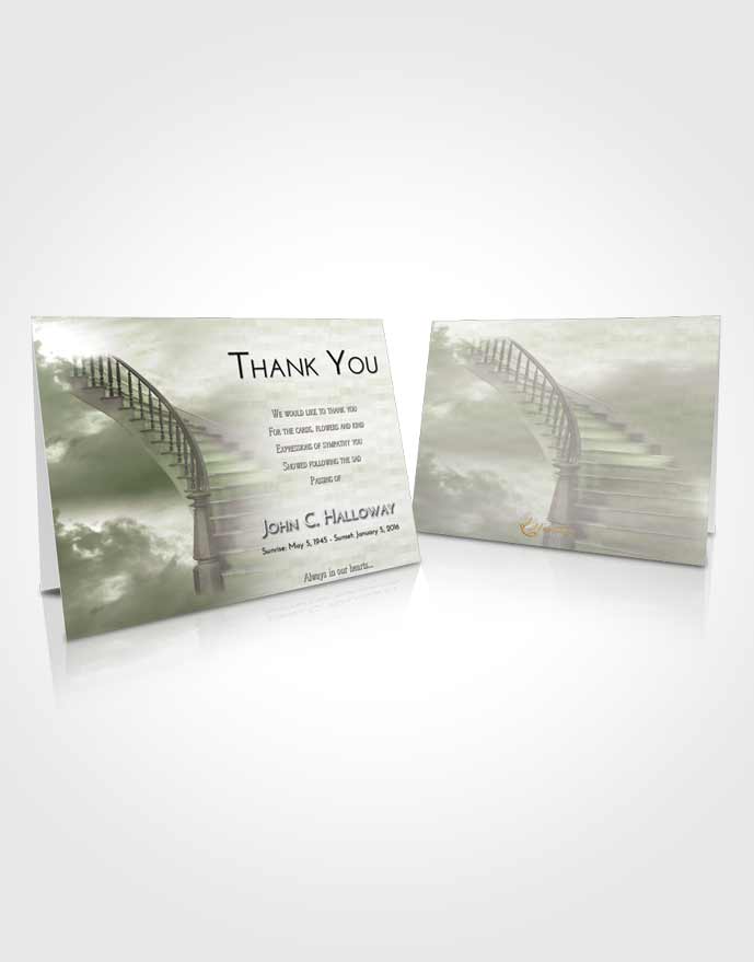 Funeral Thank You Card Template Stairway to Heaven Love