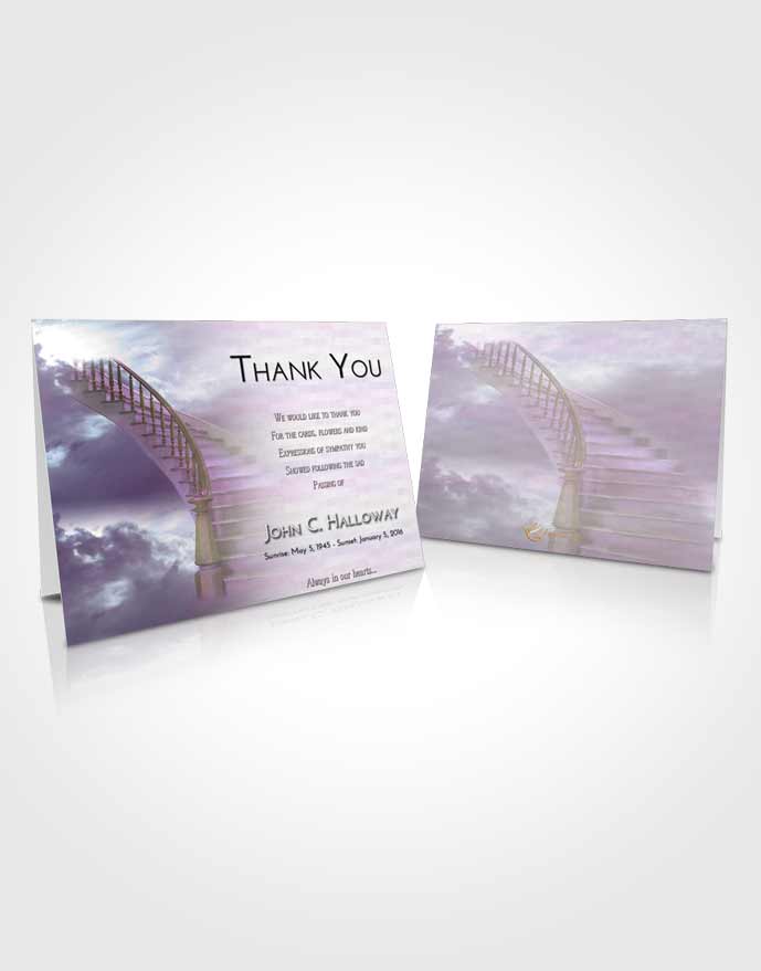 Funeral Thank You Card Template Stairway to Heaven Peace