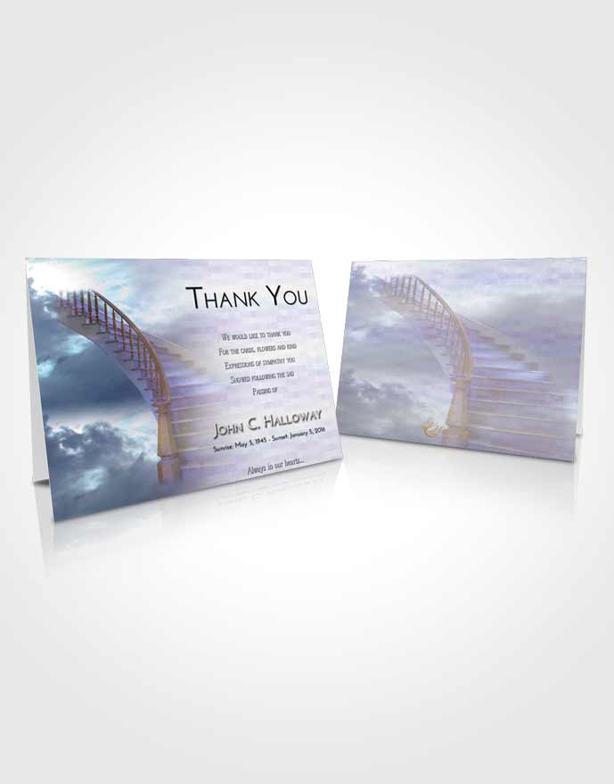 Funeral Thank You Card TemplateStairway to Heaven Serenity