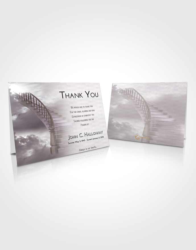 Funeral Thank You Card Template Stairway to Heaven Smile