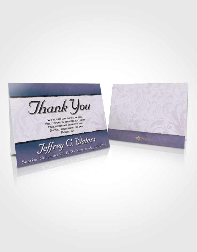 Funeral Thank You Card Template Sunset Destiny