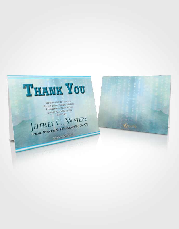 Funeral Thank You Card Template Tranquil Waters Timeless Love