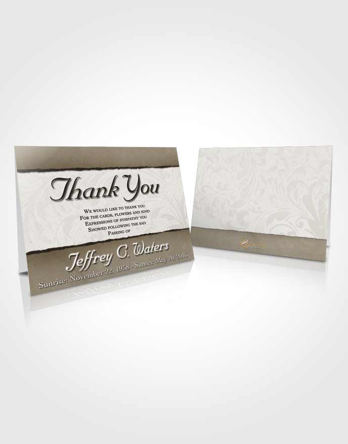 Funeral Thank You Card Template Vintage Destiny