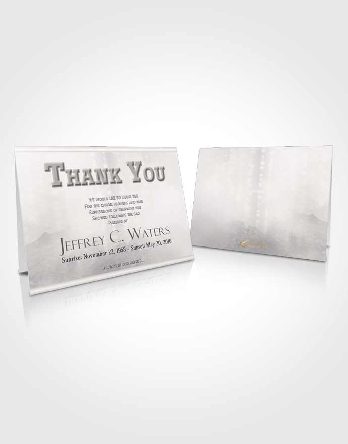 Funeral Thank You Card Template Winter Mist Timeless Love