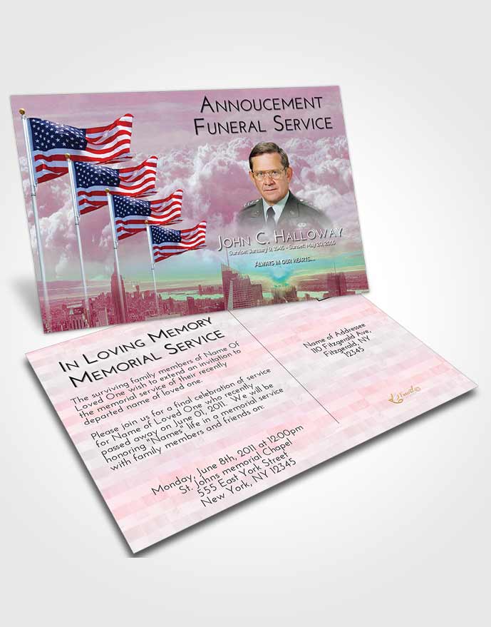 Funeral Announcement Card Template Americas Finest Divinity