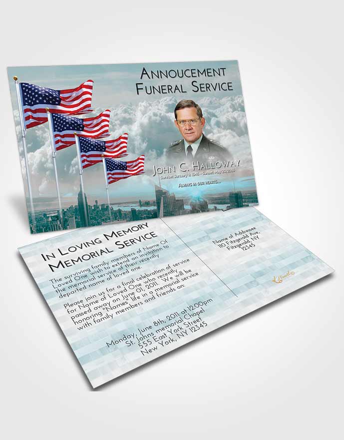 Funeral Announcement Card Template Americas Finest Embrace