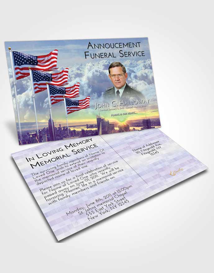 Funeral Announcement Card Template Americas Finest Serenity