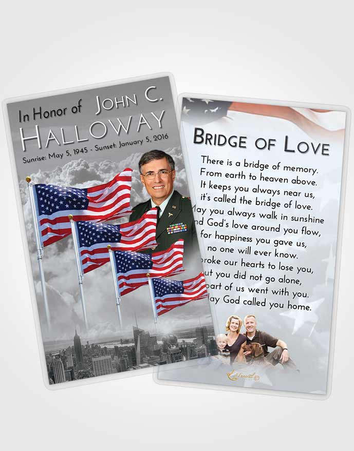 Funeral Prayer Card Template Americas Finest Freedom
