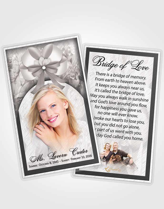 Funeral Announcement Card Template Free Petals in the Wind