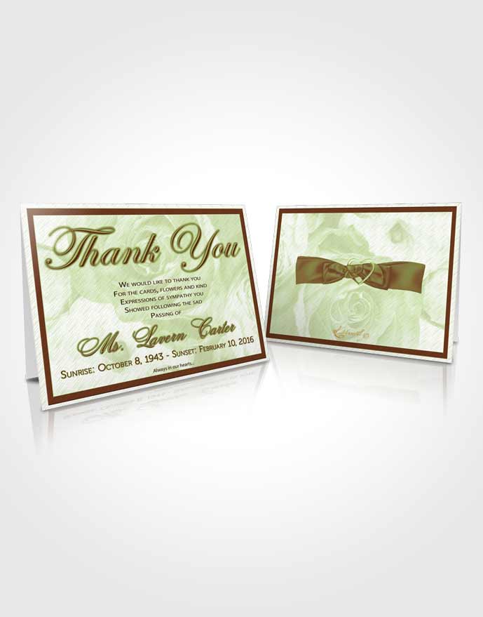 Funeral Prayer Card Template Emerald Bliss Petals in the Wind