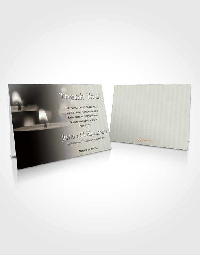 Funeral Thank You Card Rustic Candle Light
