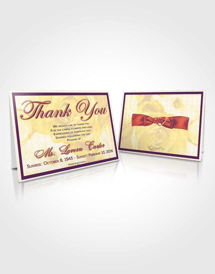 Funeral Prayer Card Template Summer Petals in the Wind