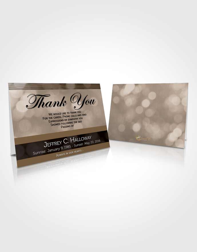 Funeral Thank You Card Template Majestic Vintage Love Dark
