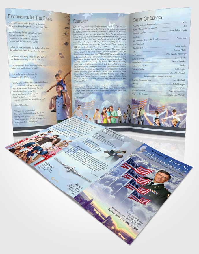 Obituary Template Trifold Brochure Americas Finest Serenity