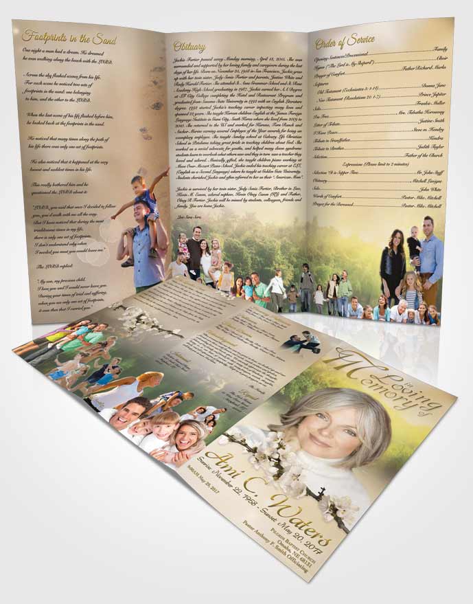 Obituary Template Trifold Brochure Forest River Golden Heritage