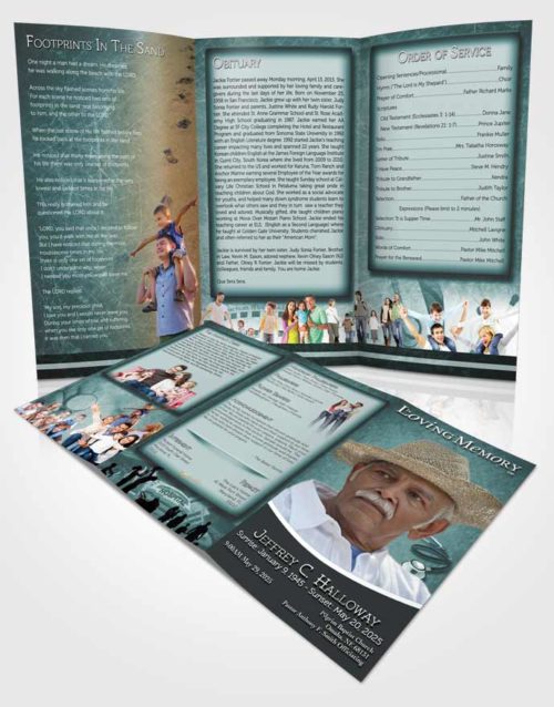 Obituary Template Trifold Brochure Ocean Doctor