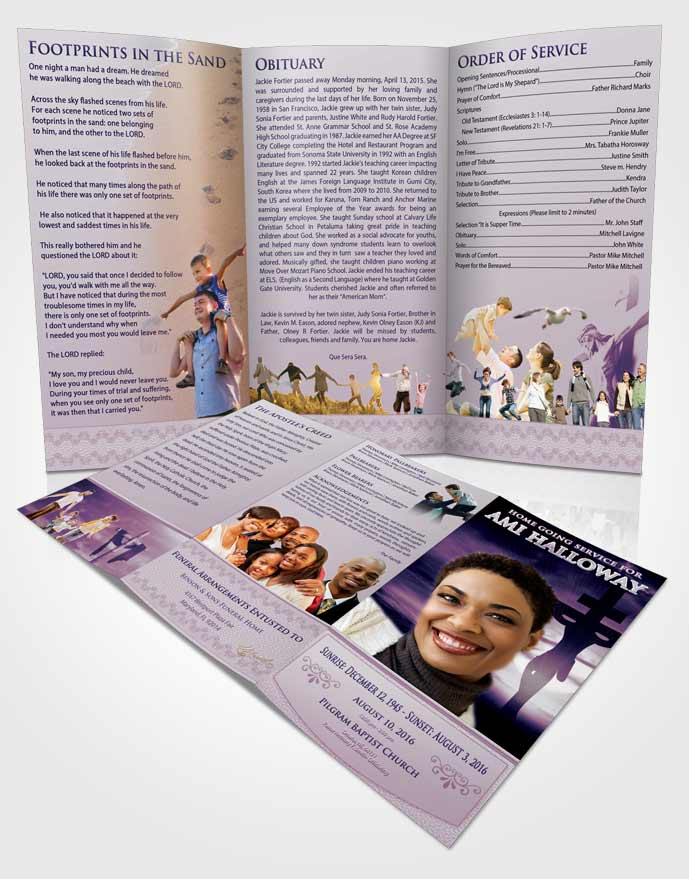 Obituary Template Trifold Brochure The Special Moments Sacrifice