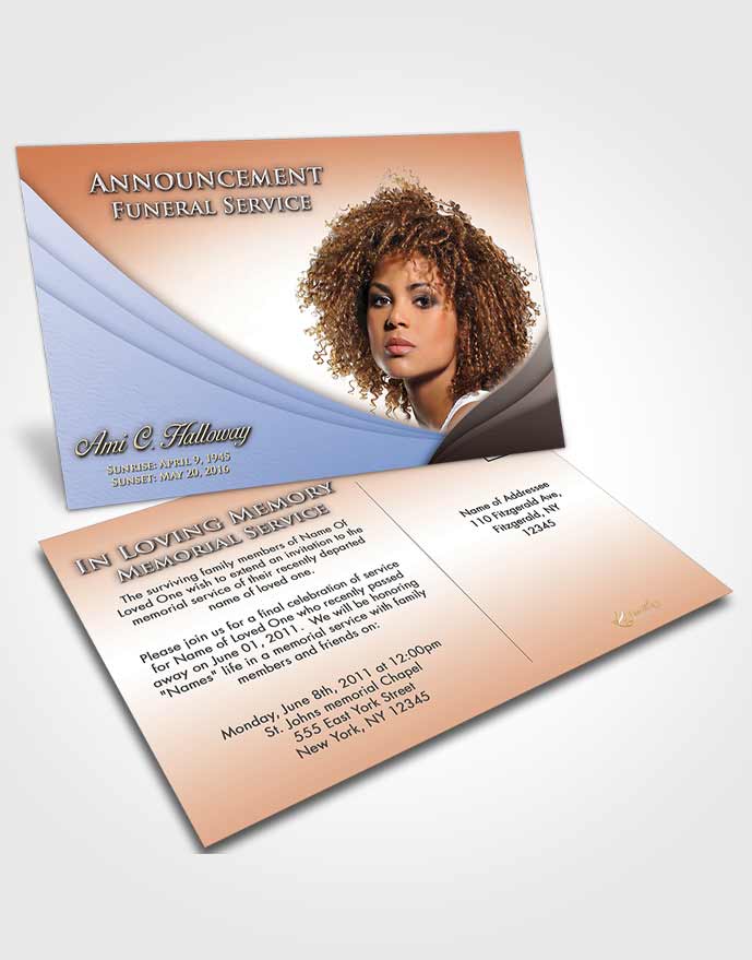 Funeral Announcement Card Template Excellent Magnificence