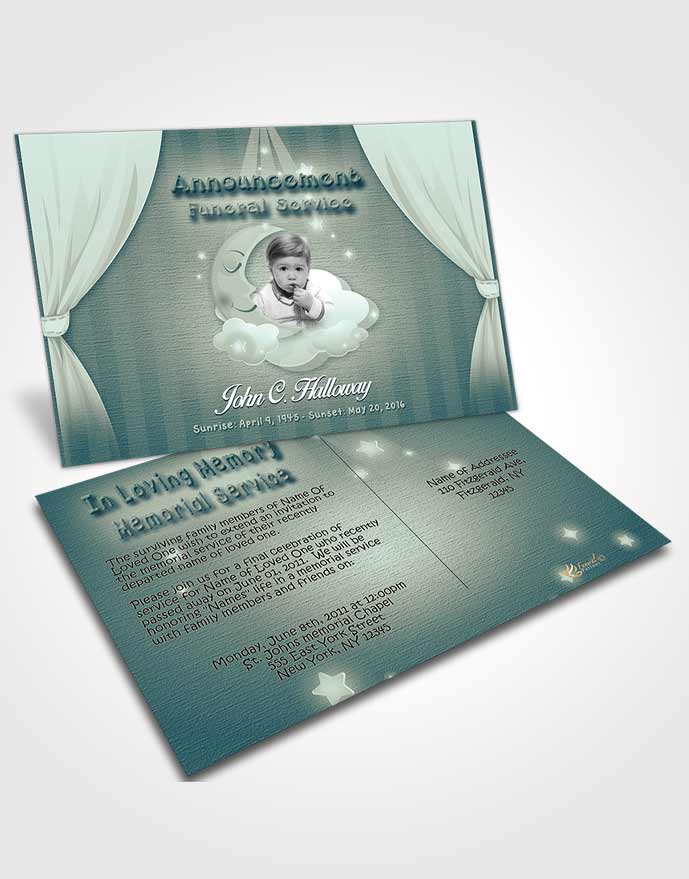 Funeral Announcement Card Template Laughing Childrens Innocence