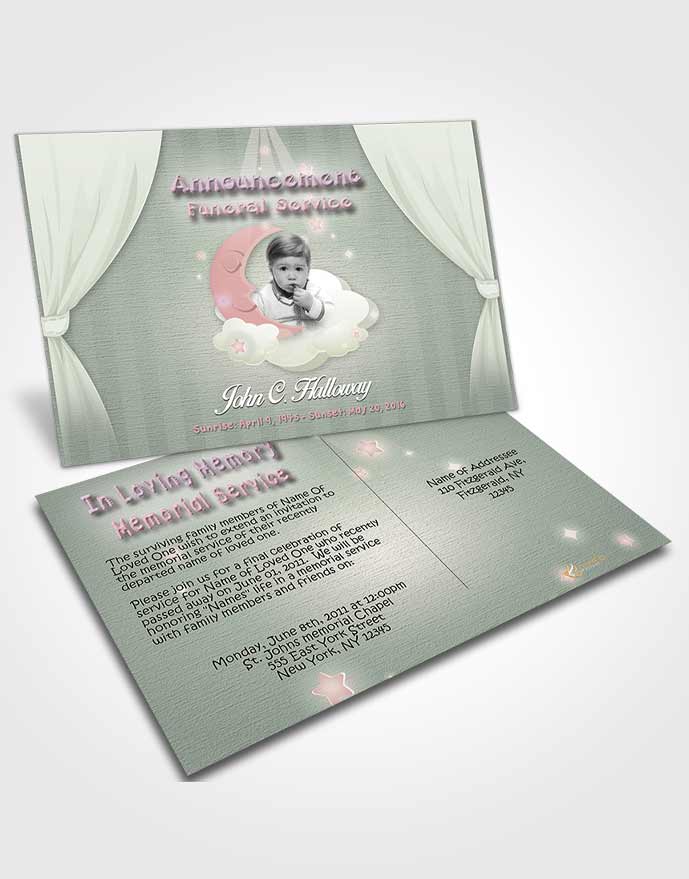 Funeral Announcement Card Template Loving Childrens Innocence