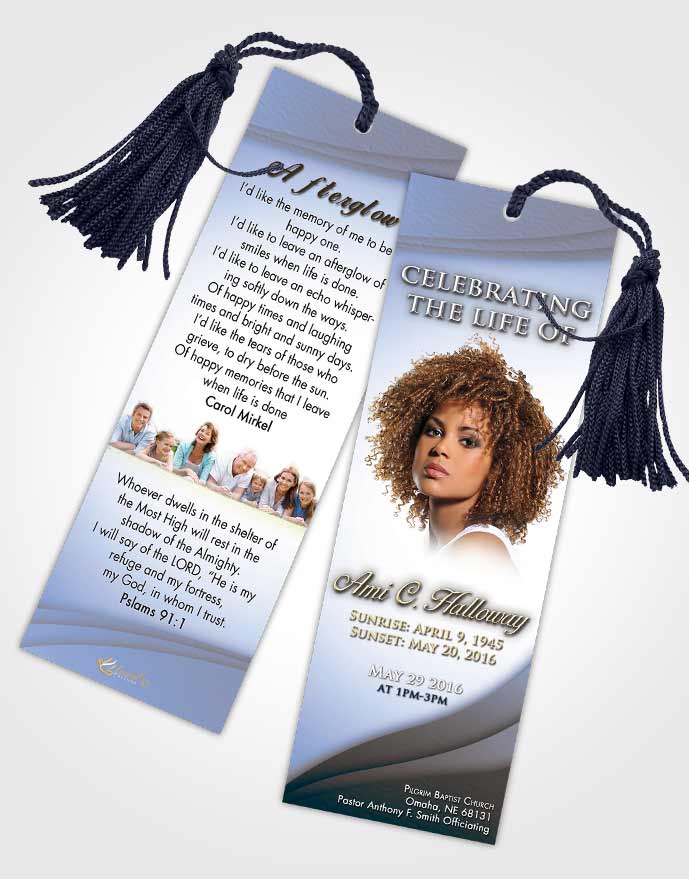 Funeral Bookmark Template Coral Reef Magnificence