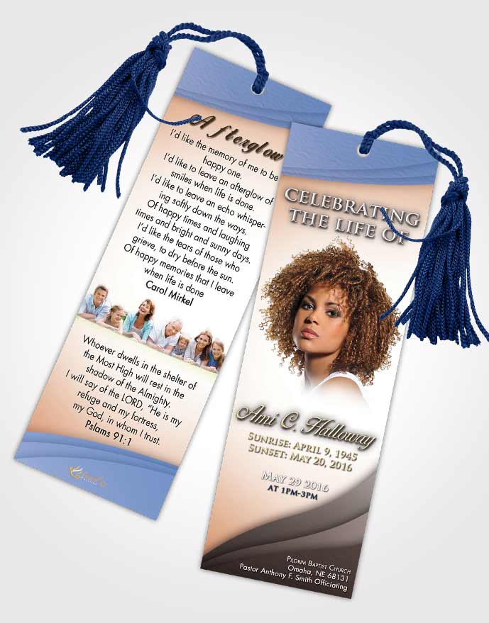 Funeral Bookmark Template Excellent Magnificence